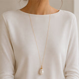 Baroque Pearl Long Necklace