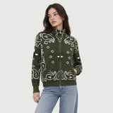 Khaki Bandana Zip Jacket