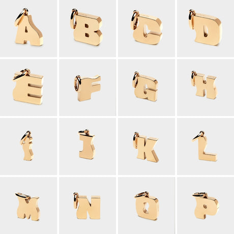 Gold Letter Charm
