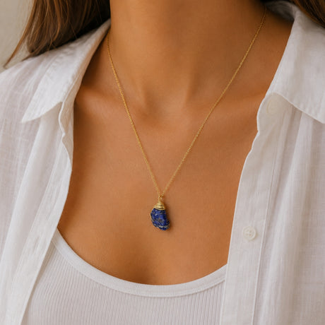 Raw Lapis Lazuli Necklace