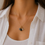 Libra Zodiac Raw Trio Necklace