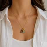 Virgo Zodiac Raw Trio Necklace