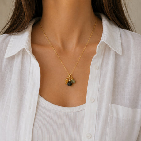 Scorpio Zodiac Raw Trio Necklace