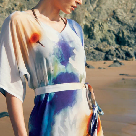 Dhara Sheth Ciel and Sand Sheer Long Kaftan