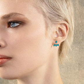 By Delcy Turquoise Pear Drop with Extension Earring