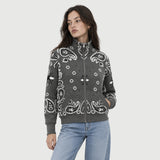 Dark Grey Bandana Zip Jacket