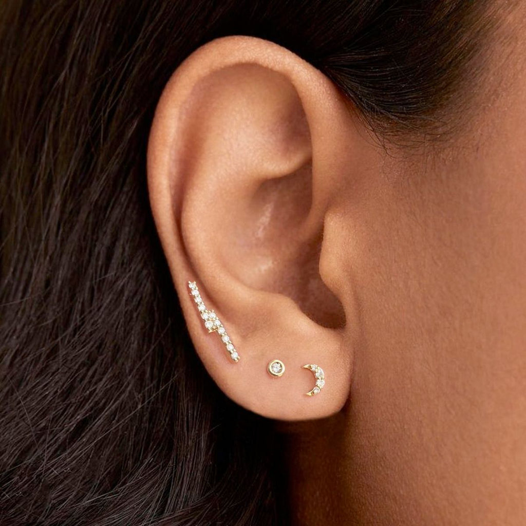 Alexa Jewelry Diamond Thunderbolt Earring | Boom & Mellow