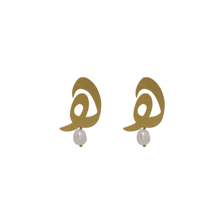Arabic Initial Earrings
