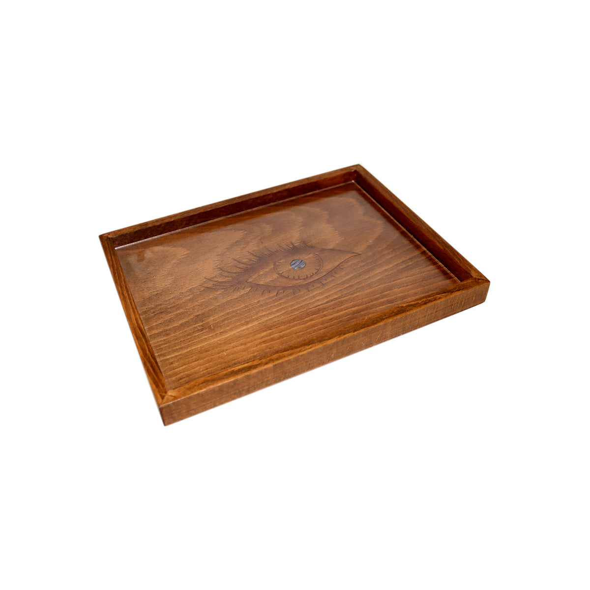 Engraved Blue Eye Wooden Tray