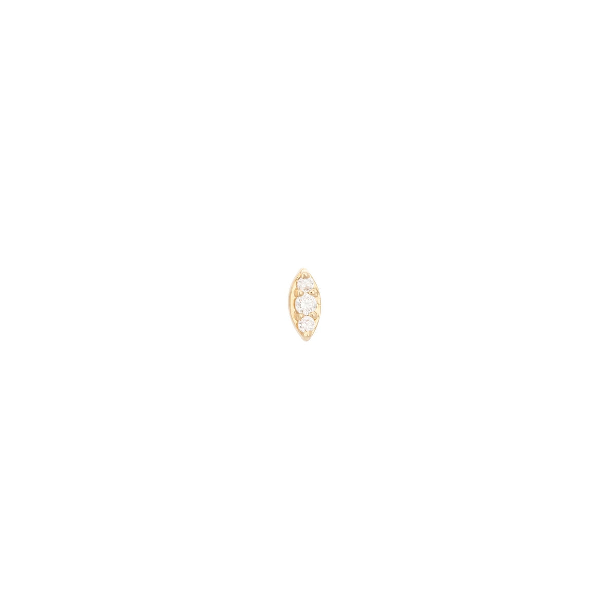 Buy Alexa Jewelry 18k Gold Marquise Stud Earring with White Diamond Online for Women | Free 3-Hour Delivery in Dubai | Boom & Mellow UAE