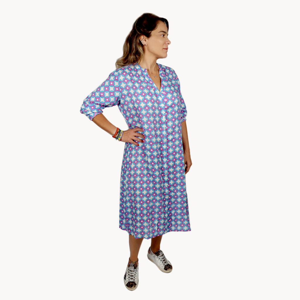 Aghata Malibu Geometric Pattern Dress | Boom & Mellow