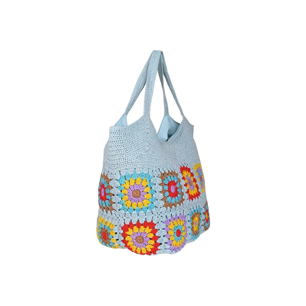 America & Beyond Crochet Flower Child Boho Beach Bag | Boom & Mellow
