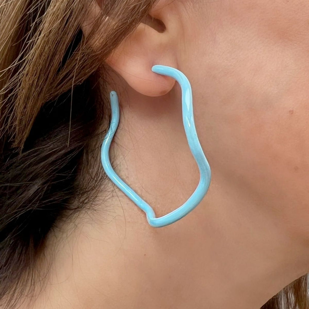 Maha Lozi Wavelength Turquoise Earrings | Boom & Mellow
