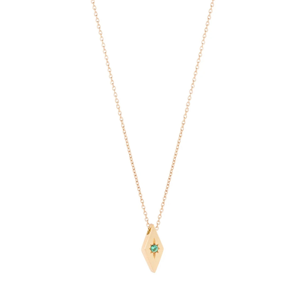 By Delcy 18k Yellow Gold Sol Emerald Necklace | Boom & Mellow