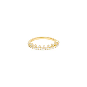 Alexa Jewelry 18k Gold Her Majesty Ring with White Diamond