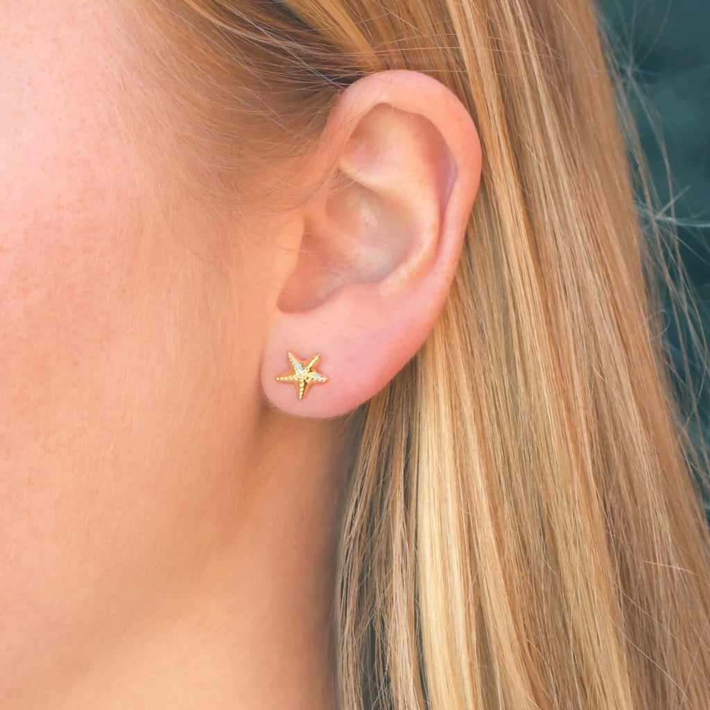 Kris Nations 18k Gold Vermeil Starfish Stud Earrings | Boom & Mellow