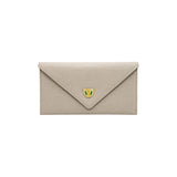 Joumana Dagher Beige Arabic Finjan Cup Emblem Leather Wallet