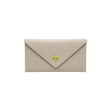 Joumana Dagher Beige Arabic Finjan Cup Emblem Leather Wallet