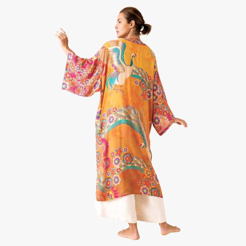 Powder Design Golden Cranes Kimono Gown | Boom & Mellow