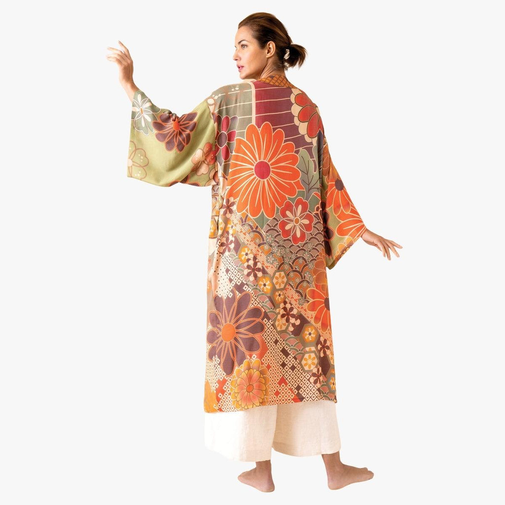 Powder Design 70s Kaleidoscope Floral Kimono Gown | Boom & Mellow