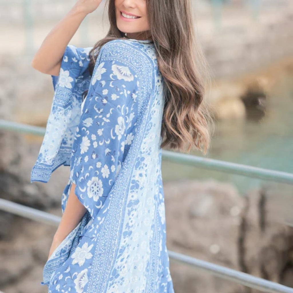 Shiraleah Carly Blue Kimono | Boom & Mellow