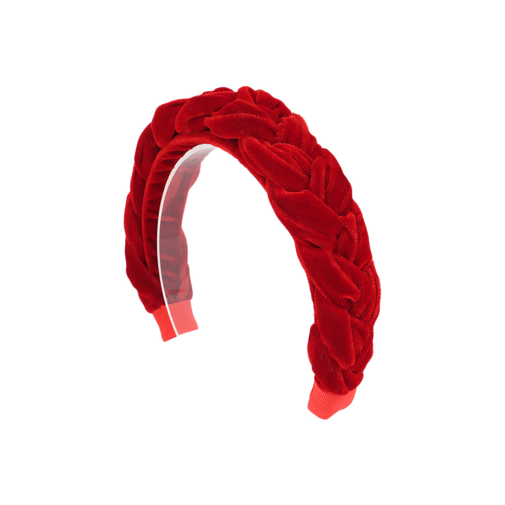 Chiarasole Red Twisted Velvet Headband | Boom & Mellow