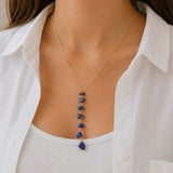 Lapis Lazuli Chip Lariat Necklace