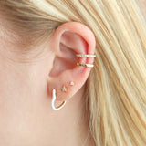 Kris Nations Open Heart Huggie Hoop Earrings