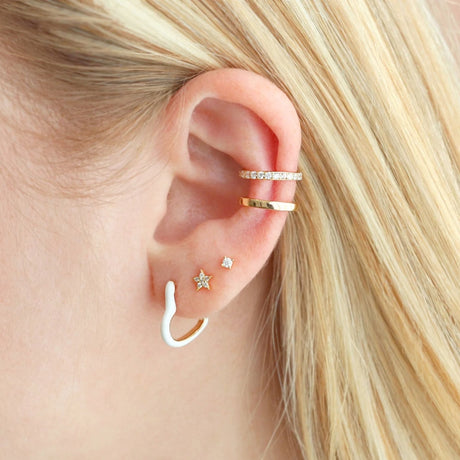 Kris Nations Open Heart Huggie Hoop Earrings