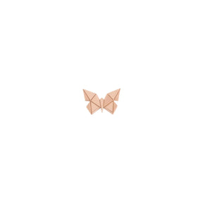 By Delcy 18k Gold Origami Butterfly Earring