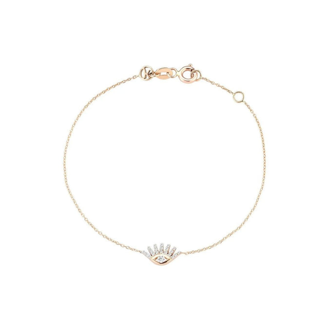 Pave Evil Eye Slim Chain Bracelet