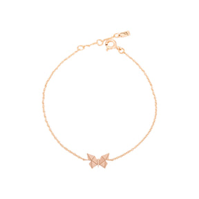 By Delcy 18k Pink Gold Origami Butterfly Bracelet