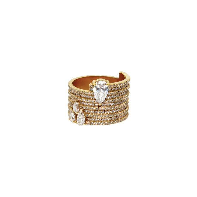 Multi-Row Diamond Ring