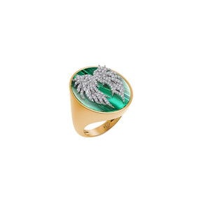 Chant Arzo Angel Wing Malachite Ring