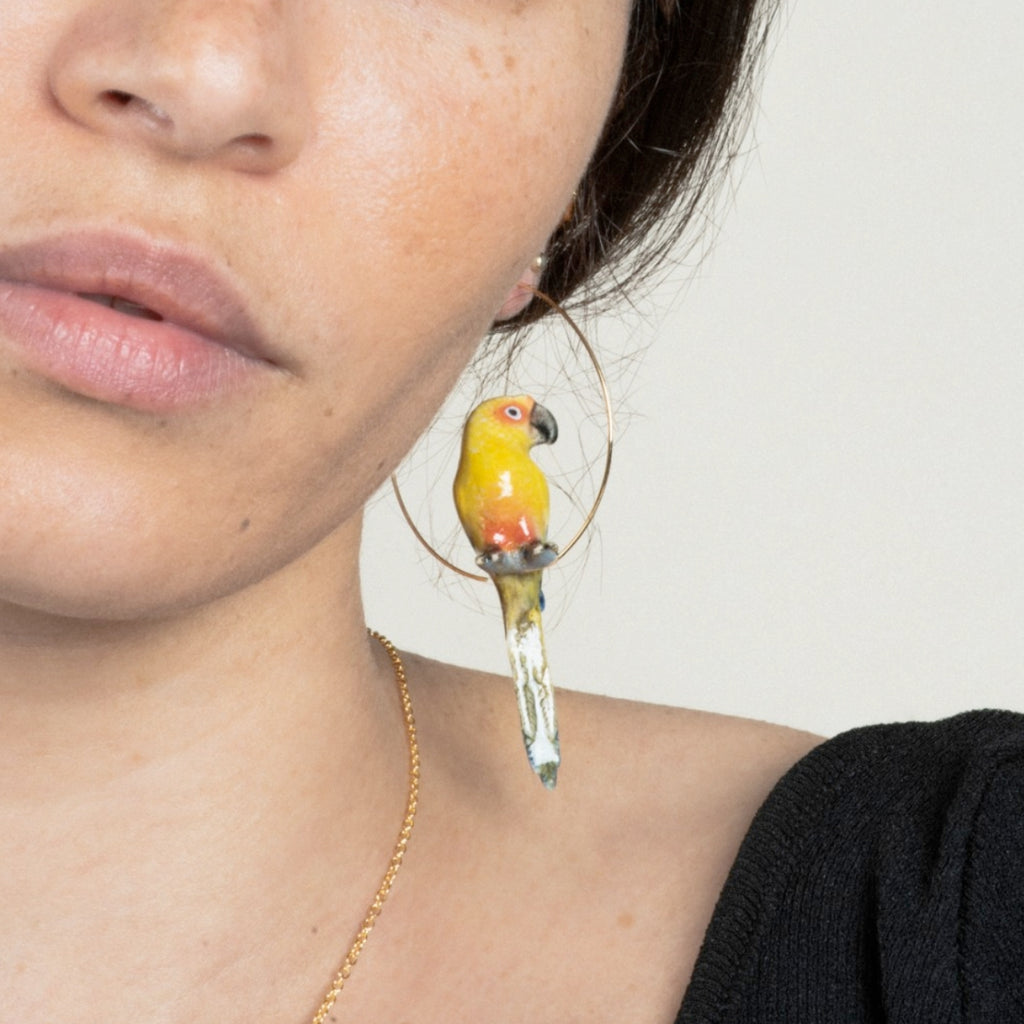 Nach Bijoux Sun Parrot Earrings | Boom & Mellow