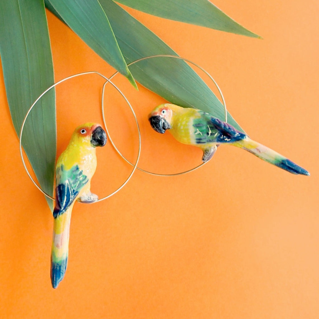 Nach Bijoux Sun Parrot Earrings | Boom & Mellow