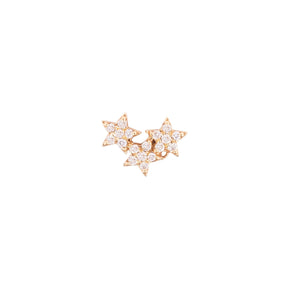 Griff 18k Gold Triple Pave Stars Earring
