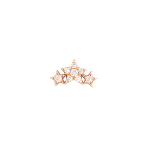 Griff 18k Gold Three Star Earring