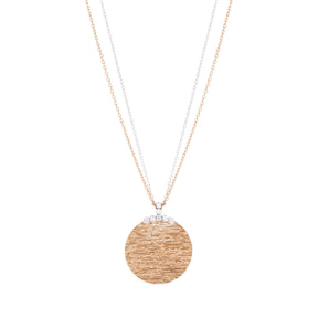 Griff 18k Gold Roi Medaille Double Chain Necklace