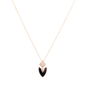 Griff 18k Gold Black Arrow Necklace