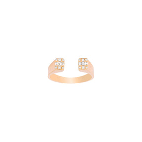 Griff 18k Gold Double Square Open Ring