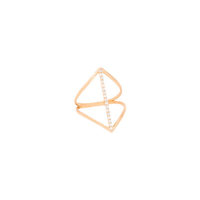 Griff 18k Gold Mirrored Triangle Ring