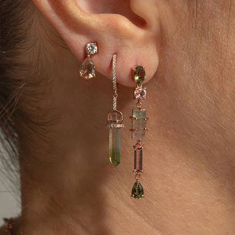 5 Mix Tourmaline Drop Earring