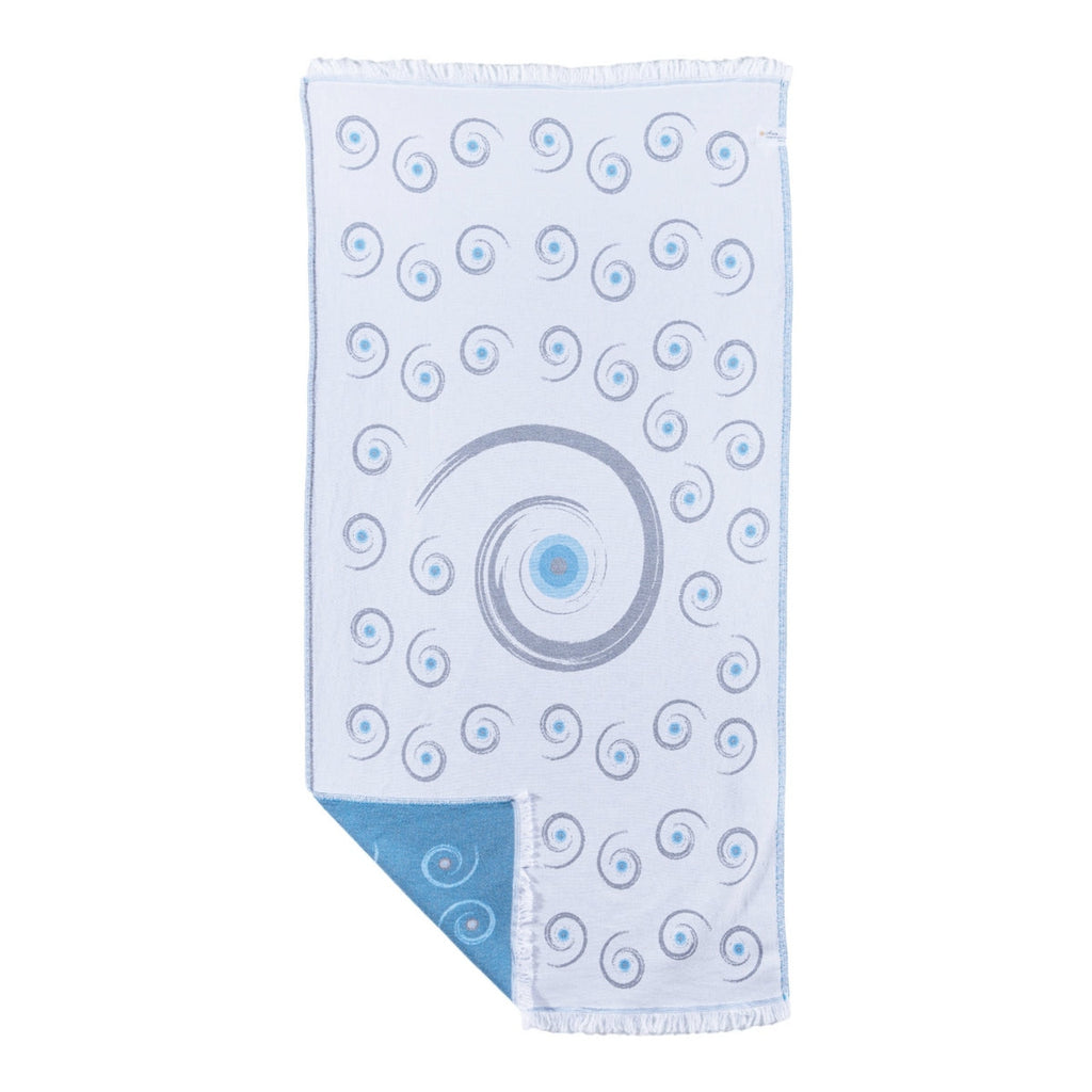 Aria Inspirations Blue Grey Eye Towel | Boom & Mellow