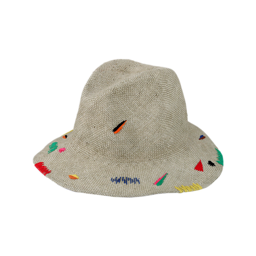 Exquisite J Two Toned Raffia Hat | Boom & Mellow