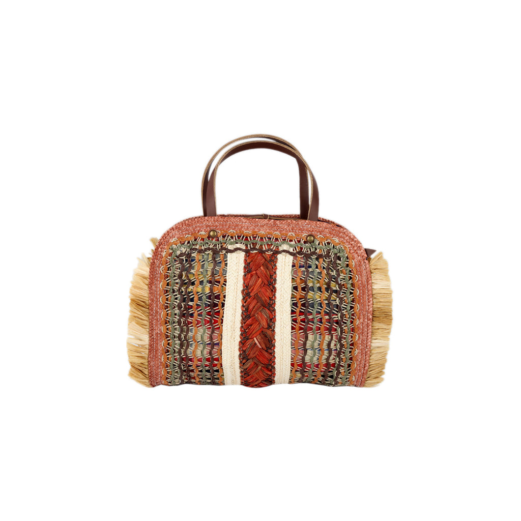 Exquisite J Woven Raffia Shoulder Bag | Boom & Mellow
