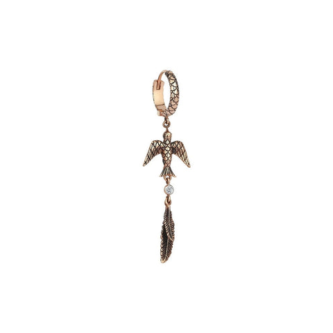 Sparrow Feather Drop Earring