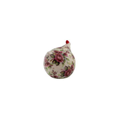 East Gallery Small Red Roses Ceramic Hen Decor
