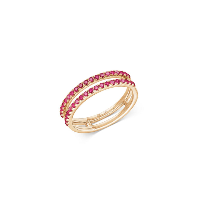 Ruby Two Charms Ring