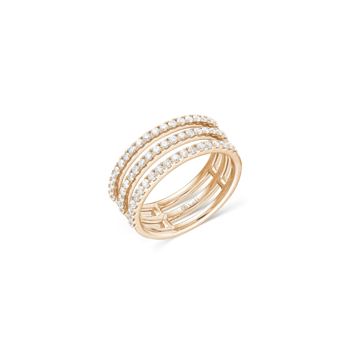 Kefi Jewelry 18k Gold Three Charms Ring